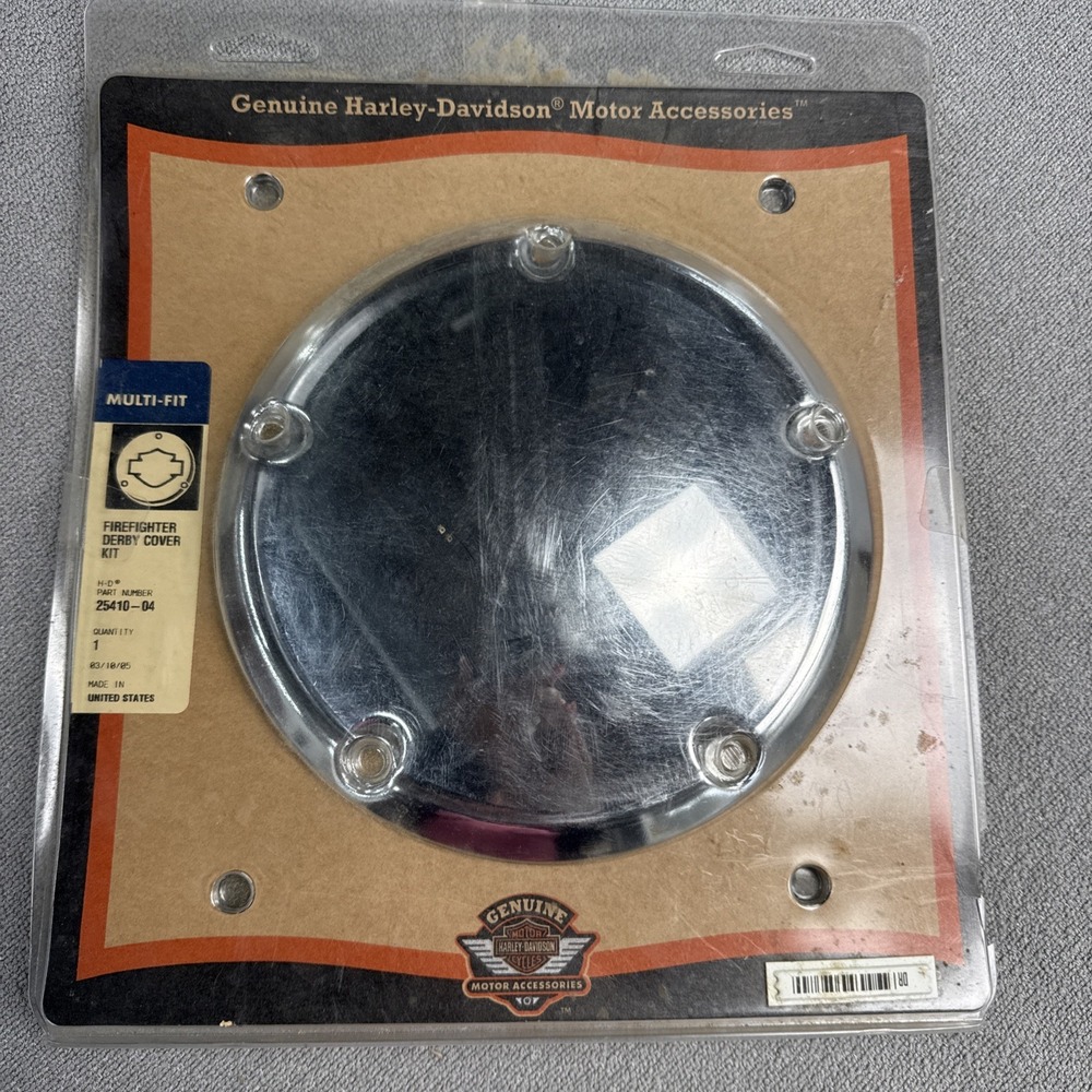 OEM Harley Davidson Derby Cover H-D (25410-04) TWIN CAM 5 Hole With Screws Used